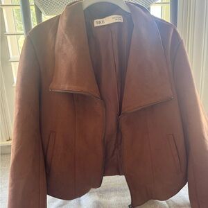 BKE Brown Leather Jacket Classic Style